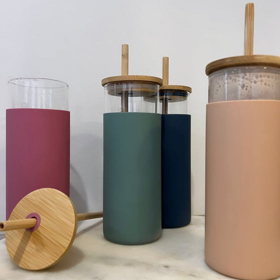 Glass and Bamboo Tumbler